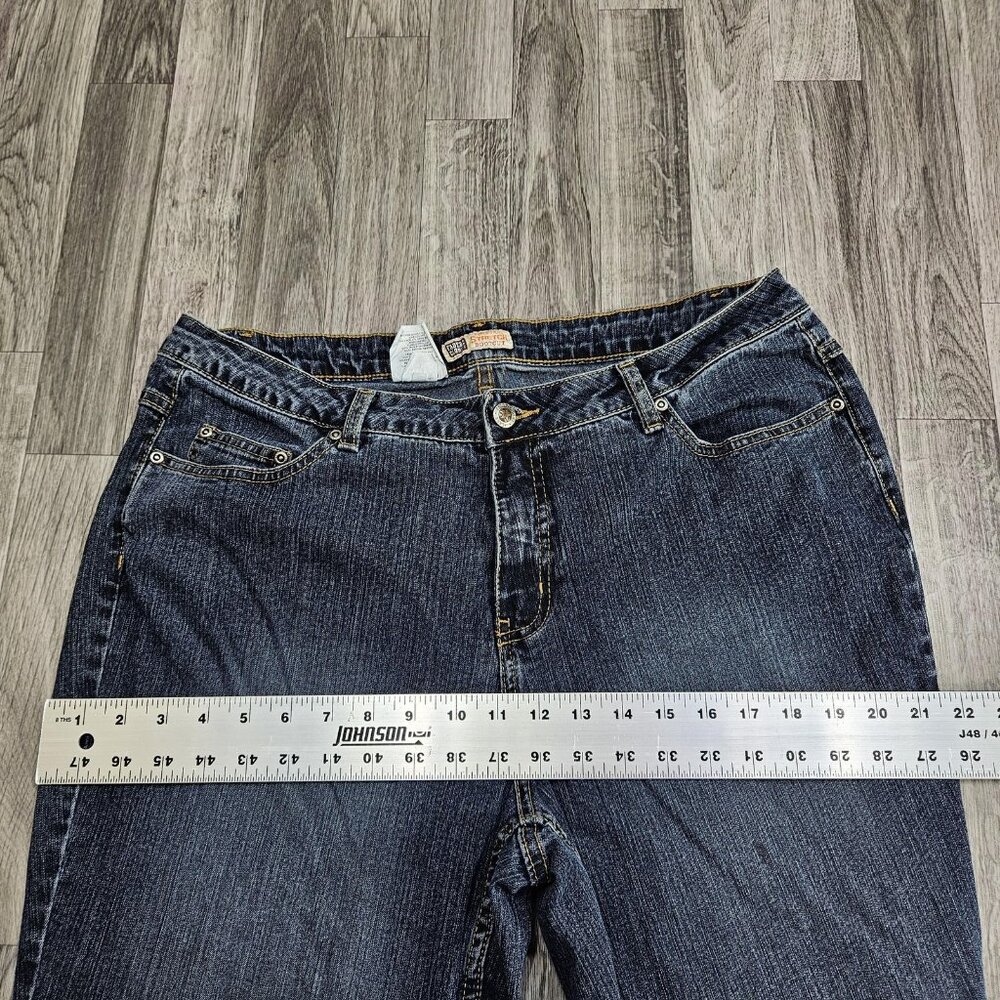 Faded Glory High Rise Stretch‎ Bootcut Jeans Womens 18W Blue Med Wash Denim - Picture 9 of 12
